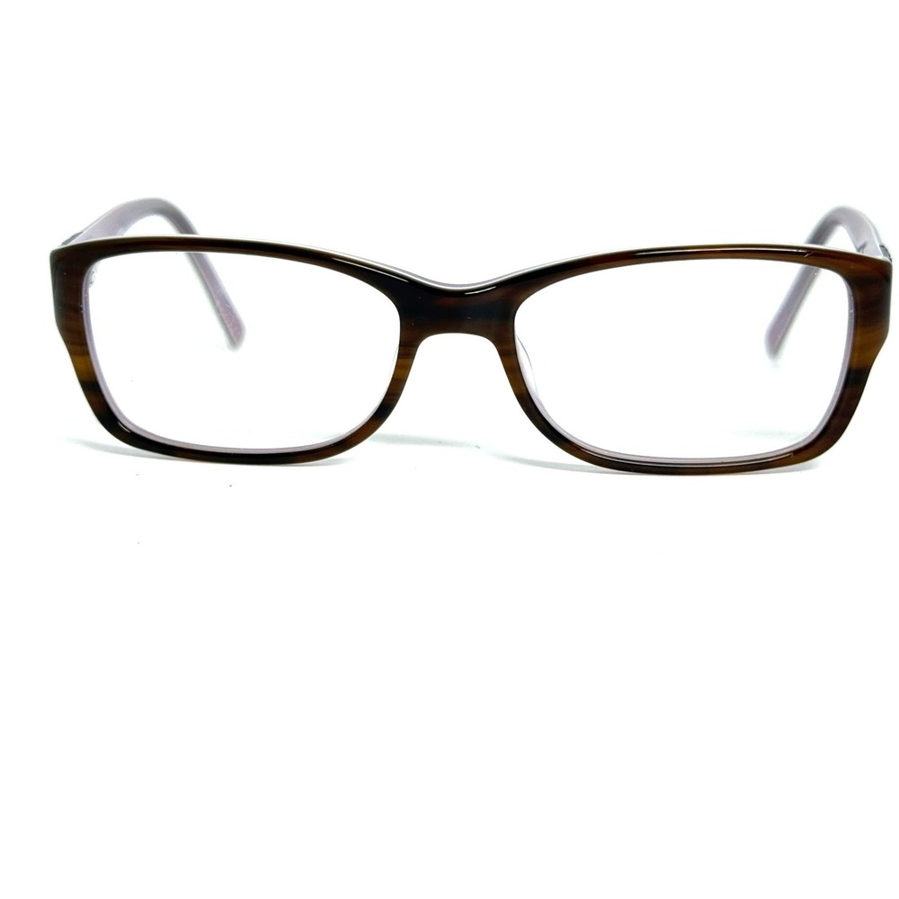 Guess GU 2274 AMB Brown Tortoise Purple Rectangular Eyeglass Frames 52-16-135